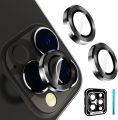 Anti-Scratch Camera Screen Protective Metal Ring Full Covered 9H Hardness Tempered Glass Circle Camera Lens Protector for iPhone 14 pro max. 