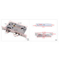 Space Aluminum Bedroom Door Lock Home Security Bedroom Handle Lock with Keys Screw Black Security Door Handle Lock. 