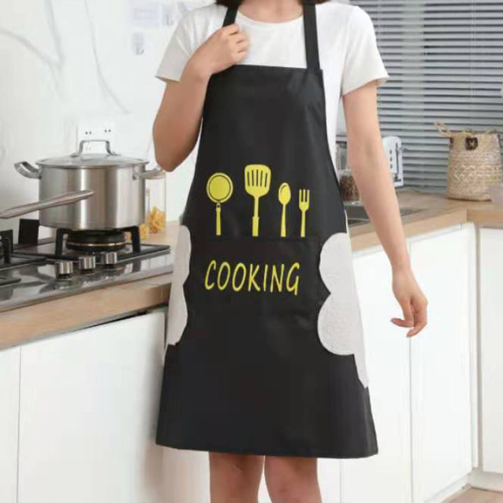 Apron%20Waterproof%20Oilproof%20Can%20Wipe%20Hands%20Kitchen%20Work%20Clothes%20Home%20Cooking%20Cleaning%20Men%20and%20Women%20Universal%20Sleeveless%20Apron%20-%20Image%202