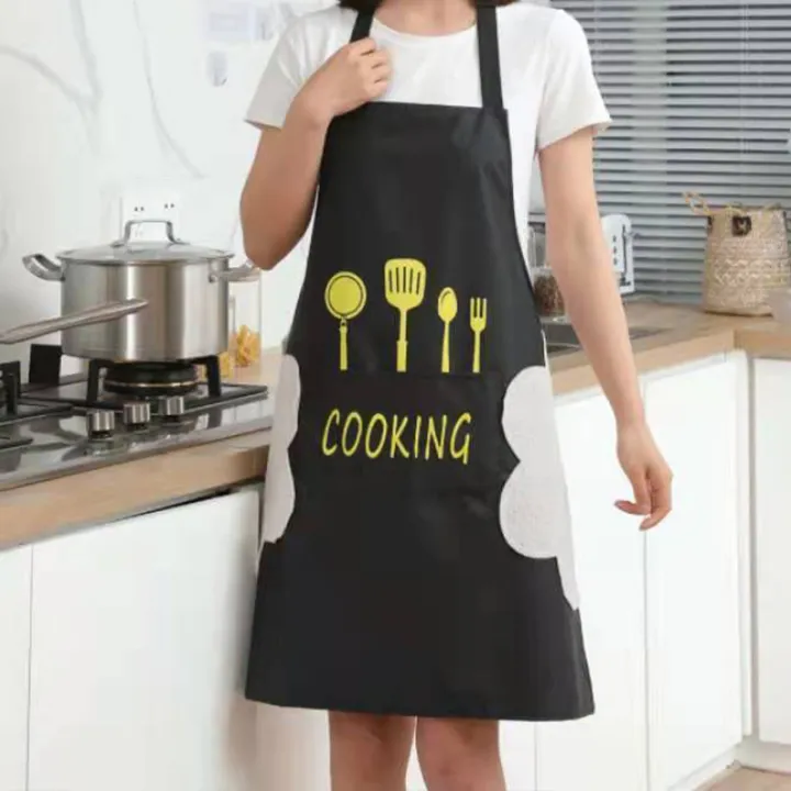 Apron%20Waterproof%20Oilproof%20Can%20Wipe%20Hands%20Kitchen%20Work%20Clothes%20Home%20Cooking%20Cleaning%20Men%20and%20Women%20Universal%20Sleeveless%20Apron%20-%20Image%202