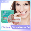 Silicone Dentures False Teeth Full Set Easy Wear Comfortable Anti Friction Protect Mouth Prevent Falling Soft Denture Reline Kit. 