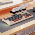 M96 Bluetooth Keyboard,2.4G Dual Mode Connection,Battery Digital Display,Multimedia Knob, Colourful Light,PC Notebook. 