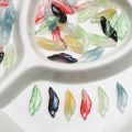 20Pcs/Lot 9x20mm Glazed Crystal Glass Loose Beads Petals Leaf Shape Pendants For DIY Making Jewelry Earing Necklace Accessories.