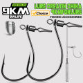 9KM 30Pcs Drop Shot Hooks with Swivels Ewg Bass Fishing Hooks Worm Hook for Texas Rig High Carbon Steel. 