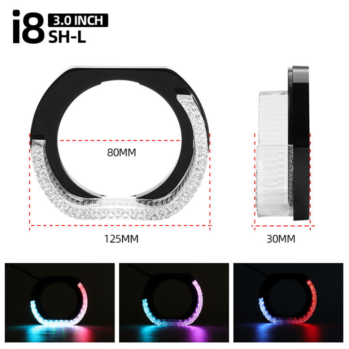 2pcs 5D Led Crystal Angel Eyes Led Angel Eyes Halo Rings 2.5