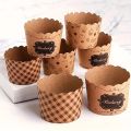 50pcs, Cake Baking Cup, Cupcake Moulds Paper, Mousse Cupwith Cover Baking Catering Container, Cake Cup, Muffin Cup. 
