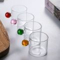 100ml Espresso Cups Small Cups Home Glass Ball Handle Coffee Cup Tea Water Cup Saucer Steak Juice Bucket Table Decor. 