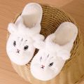 Cartoon Cat Home Slippers for Women Indoor Soft Bottom Flat Heel Cotton Slippers Woman Light Anti Slip Warm Winter Shoes Mujer. 