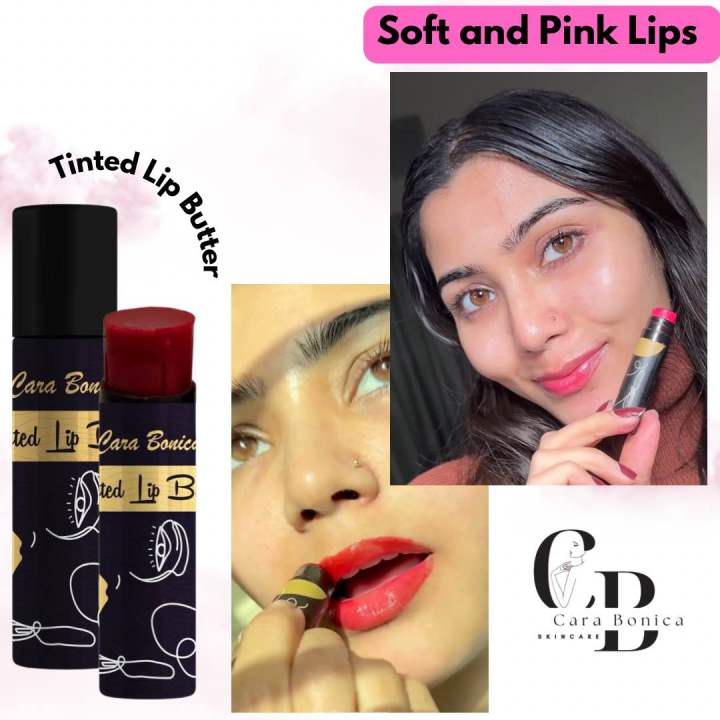 Tinted lip balm ( red and pink color , soft pink lips for dry chapped lips)