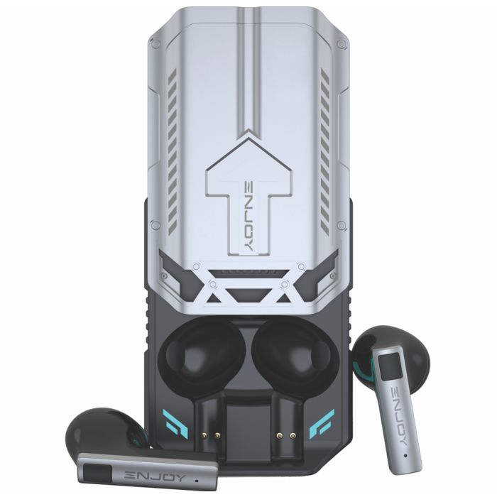 Ronin R-7035 Immortal Katana Blade In Ear Tws Gaming Earbuds With Metal Glider, Rgb Leds, 50ms Latency, Upto 50 Hrs Playtime, Asap Charge, Gliding Blade Sound, 13mm Driver, Iwp (blade Gray)