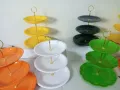 Three Tier Serving Platter in Melamine | 3-Tier Melamine Cupcake Stand | Dessert Stand, Cupcake Stand, Tea Party, Serving Platter for Wedding Birthday Party. 