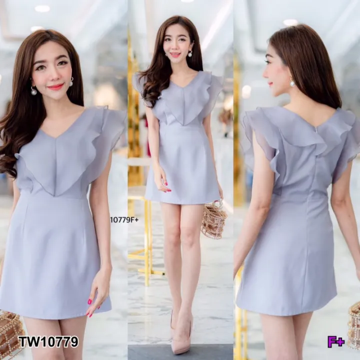 Tw10779%20off%20shoulder%20short%20dress%20with%20fish%20fins%20-%20Image%203