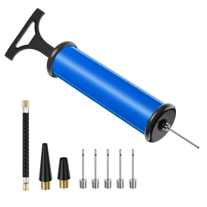 Kit Gonfleur Portable Pour Ballon – Avec Aiguilles, Buses Et Tuyau Flexible – Pour Basket, Foot, Volley, Rugby, Ballons De Baudruche
