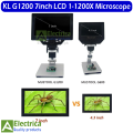 KL G1200 1-1200X Microscope Digital Portable 7" LCD Video Microscope 12MP for Soldering Electronic PCB Inspection Continuous Zoom by Electrica. 