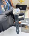 Oupinke Skeleton Men Automatic Watch Rubber Strap Luminous Dial. 