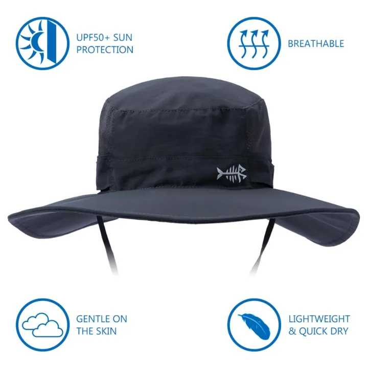 Bassdash%20UPF%2050+%20UV%20Protection%20Bucket%20Hat%20Water%20Resistant%20Wide%20Brim%20Tactical%20Fishing%20Hat%20Adjustable%20Size%20-%20Image%202