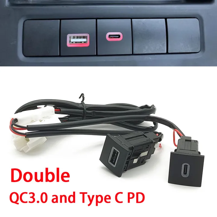 12V%20Red%20LED%20Car%20Socket%20Charger%20Dual%20USB%20PD%20Type%20C%20Port%20Phone%20Chargers%20Power%20Adapter%20For%20VW%20Golf%206%20MK6%20Jetta%205%20MK5%20-%20Image%207