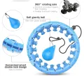 Smart Hula Hoop Fitness Weighted Hula Hoop for Exercise Weight Loss Waist Trainer 2-in-1 Abdominal Fitness Hula Hoop. 