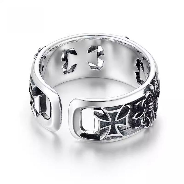 1Pcs%20Bague%20Homme%20Rings%20Cross%20Figure%20Para%20Hombres%20Jewelry%20Vintage%20Y2k%20Anel%20Punk%20Gothic%20Couple%20Ring%20Adjustable%20Nuevo%20En%20Anill%20-%20Image%203