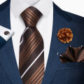 Wholesales Fashion 8 Cm Tie Set Necktie Pocket Squares Cufflink Pin Set Purple Paisley Men Gravatas Fit Birthday . 