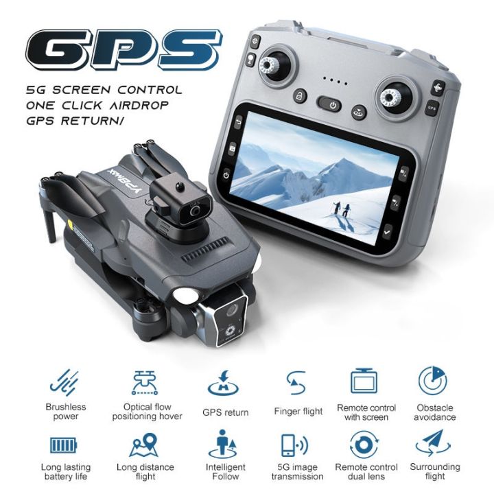 BIG%20%5BREMOTE%20DISPLAY%5D%20G.P.S%20Professional%20Drone%204K%20Camera%20FPV%20Brushless%20Obstacle%20Avoidance%20Remote%20Control%20with%20Screen%20RC%20Quadcopter%20(8GB%20Memory%20+%20Card%20Reader%20Free)%20-%20Image%202