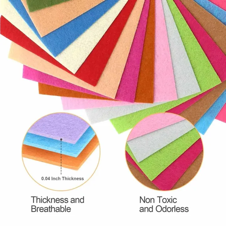 40PCS%20Felt%20Fabric%20Solid%20Color%20Pre%20Cut%20Blocks%20Hand%20Wash%20Only%20Suitable%20For%20DIY%20Handmade%20Sewing%20Projects%20And%20Decoration%20Production%20-%20Image%203