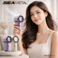 SEAMETAL Portable Handheld Fan 5-Speed Turbo Cooling Fan Tiny Size USB Rechargeable Personal Fan for Travel & Outdoor. 