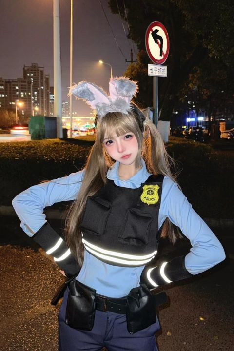 Zootopia%20Judy%20Rabbit%20Cosplay%20Costume%20Anime%20Figure%20Nick%20Fox%20Woody%20Cartoon%20Cosplay%20Rabbit%20Judy%20Police%20Officer%20Halloween%20Clothes%20-%20Image%203