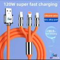 3 in 1 120W 6A Fast Charging Type C Cable Micro USB for i-Phone Charging Cable for S am-sung Hua-wei Phone Charger USB Cable. 