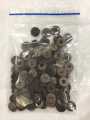2-hole plastic buttons 100-piece packet. 