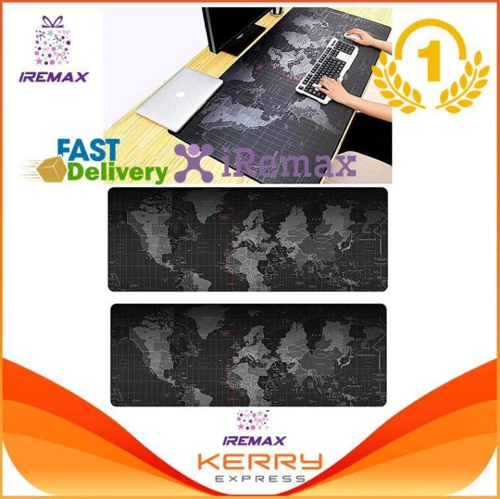 Iremax world map gaming mousepads design world map big size. 80x30 cm. mouse pad 2 PCs