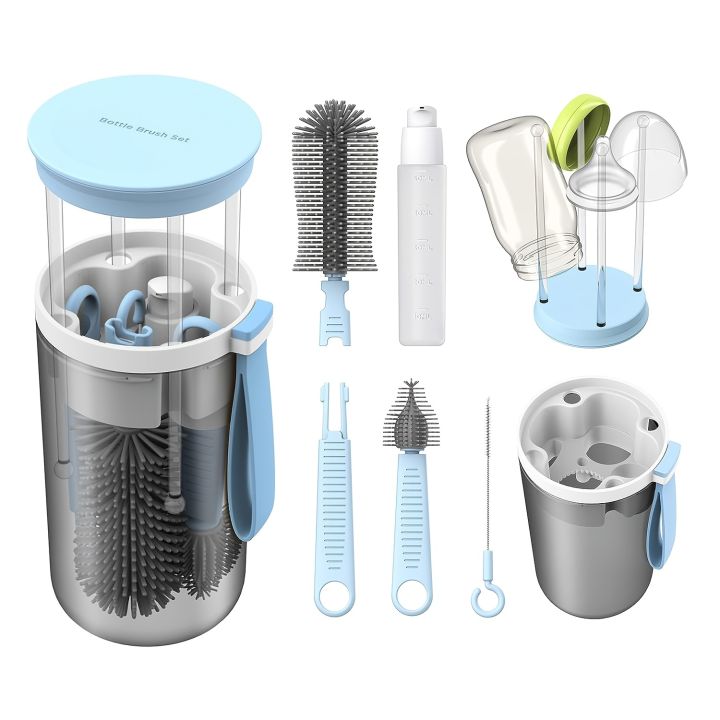 Final%20Travel%20Bottle%20Cleaning%20Kit%20-%20Scalable%20Silicone%20Brush%20with%20Nipple%20Cleaner,%20Built%20in%20Drying%20Rack,%20Straw%20Brush,%20Soap%20Dispense%20-%20Image%202