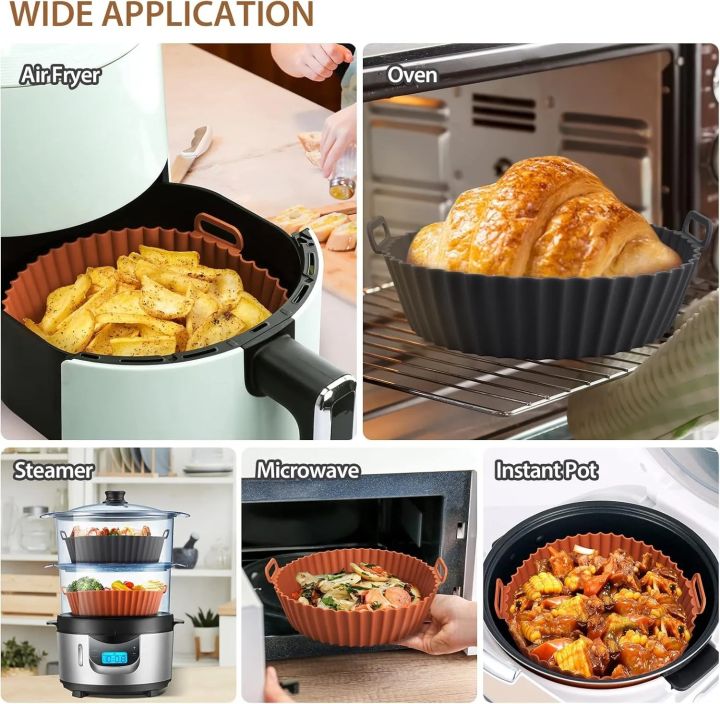 16.5cm%20Air%20Fryer%20Reusable%20Pot%20Silicone%20Oven%20Baking%20Tray%20Round%20Liner%20Easy%20Clean%20Pizza%20Plate%20Grill%20Pan%20Mat%20Air%20Fryer%20Accessories%20-%20Image%206