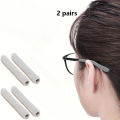 2 Pairs Eye Glasses Ear Grippers Soft Knit Glasses Arm Cushion for Glasses Behind Ear Anti Slip Eye Glass Ear Grips Ear Pads. 