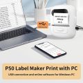 Marklife P50 Label Printer Portable Sticker Printer Mini Inkless Wireless Bluetooth-compatible Label Machine for IOS Android. 