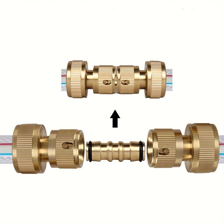 3/4"%20Brass%20Hose%20Quick%20Connect%20Set%20-%20Universal%20Garden%20Connectors%20Kit%20with%202%20Quick%20Connectors%20&%201%20Hose%20Repair%20Connectors%20Fitting%20-%20Image%205