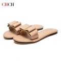 Women's Flat Shoes CHCH New Summer Bow Casual Slippers Black Commuting Woman Shoes. 