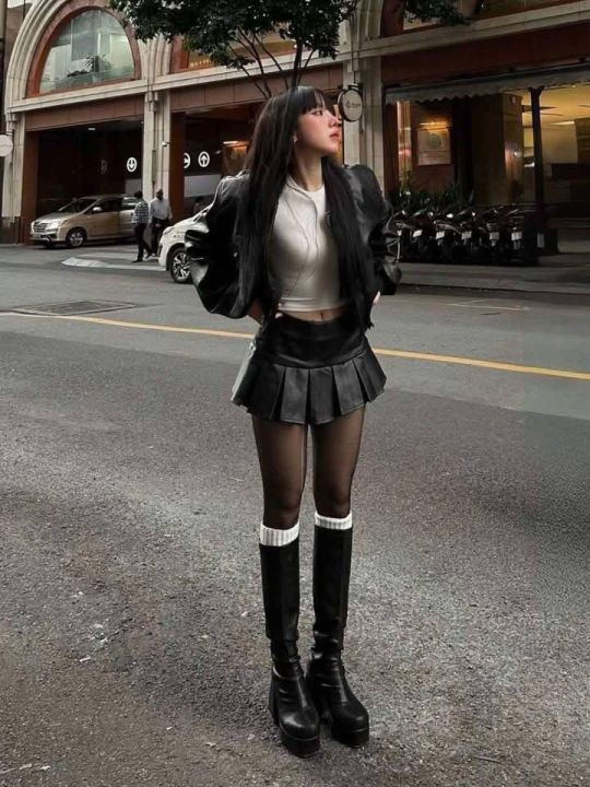 B26-124-1 Bkk Made Leather Skirts