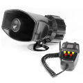 EAFC Car Horn 7 Sounds Car Siren Air Horn Tone Car Siren Horn Microphone PA Speaker System Emergency Amplifier Siren 12V.