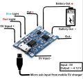 TP4056 Micro USB Lithium Lipo Battery Charging Module with Protected Function Over Charge-Discharge Control Function. 