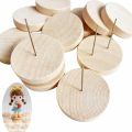 12Pcs Crochet Doll Stand Doll Stand Round Wooden Display Stand Ho Felt Animal Doll Toy Wooden Base Support Action Figure Stand.