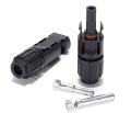 PAIR OF MC4 CABLE CONNECTORS / PLUGS FOR SOLAR PANELS, EXTENSION LEADS OR PHOTOVOLTAIC SYSTEMS. 