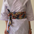 Japanese Style Girdle Sushi Restaurant Waiter Chef Waist Belt Haori Kimono Corset Waist Obi Dress Waistband Chinese Hanfu Belt.