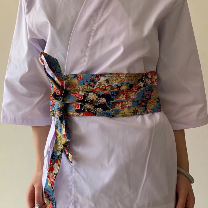 Japanese%20Style%20Girdle%20Sushi%20Restaurant%20Waiter%20Chef%20Waist%20Belt%20Haori%20Kimono%20Corset%20Waist%20Obi%20Dress%20Waistband%20Chinese%20Hanfu%20Belt%20-%20Image%204