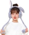 Winter women's earmuffs cute moving air bag rabbit ears.