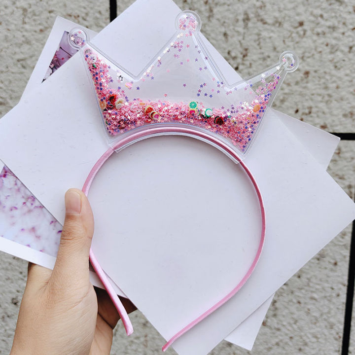 Quicksand%20Crown%20Headband%20Children%20Transparent%20PVC%20Sequin%20Headband%20Manufacturers%20Direct%20Children's%20Hair%20Accessories%20-%20Image%203