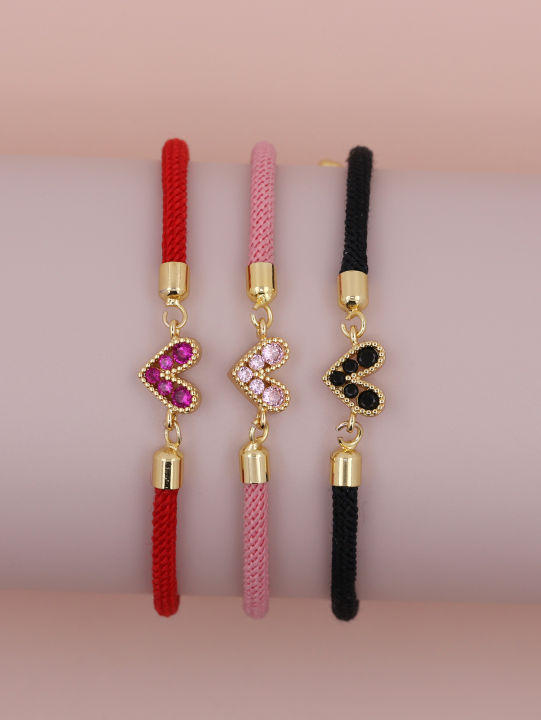 Simple%20and%20Versatile%20Gold-Plated%20Copper%20Multi-Color%20Zircon%20Adjustable%20Red%20Pink%20Black%20Push%20Pull%20Bracelet%20Men%20Women%20Couple%20Jewelry%20-%20Image%202