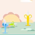 Baby Silicone Training Toothbrush BPA Free Banana Shape Safe Toddle Teether Chew Toys Teething Ring Gift Infant Baby Chewing. 