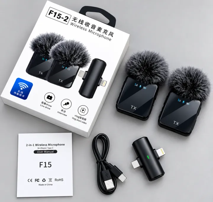 F15-2%20Wireless%20Lavalier%20Microphone%20Dual%20Mic%202%20in%201%20Clip%20Mic%20for%20Android%20iPhone%20Type-C%20Lightning%203.5mm%20Vlog%20Video%20Recording%20Interview%20Noise%20Reduction%20Wireless%20Microphone%20-%20Image%203