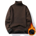Autumn Winter Men's Turtleneck Sweater Men's Knitting Pullovers Rollneck Knitted Sweater Warm Men Jumper Slim Fit Casual Sweater.